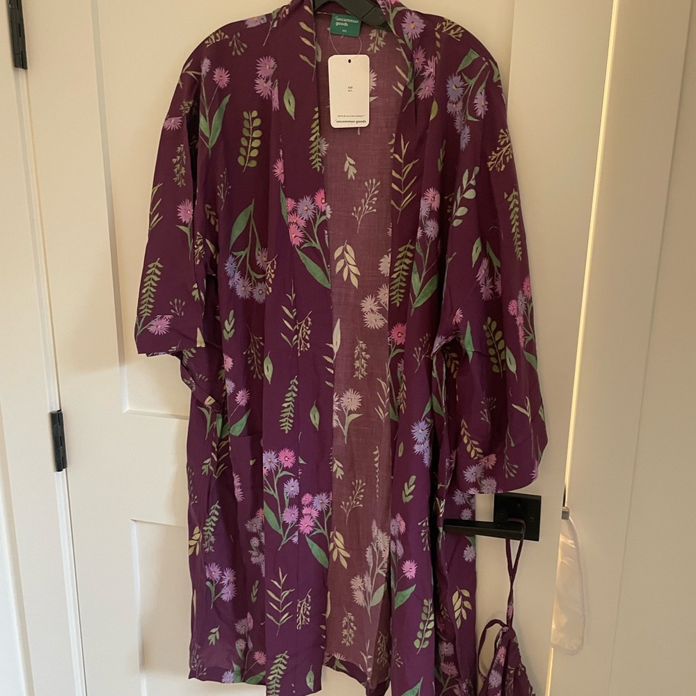 Uncommon Goods Purple Floral Kimono